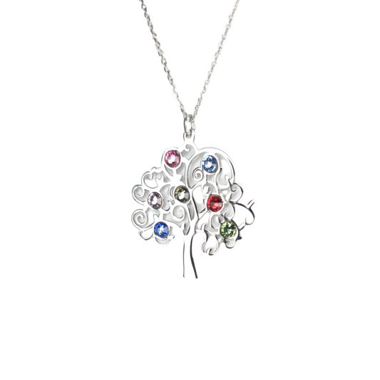 Kette aus 925 Silber Anhänger Baum bunte SWAROVSKI Steine Geschenkidee Accessoires Trend Fashion Jewelry Chain Liebe magisch Zauber Schmuck Set Kollektion Kemsh Spring 2022 Summer 2022 Zalando Lounge Limango Zara Hermes Dior Valmano Thomas Sabo Christ Juwelier Ella Outlet Heine Bader Dorotheum Paul Valentine Fossil Oliver Weber 